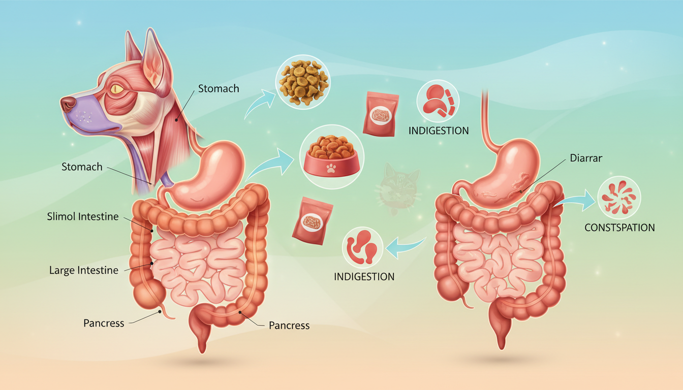 dog and cat digestive health food system organs