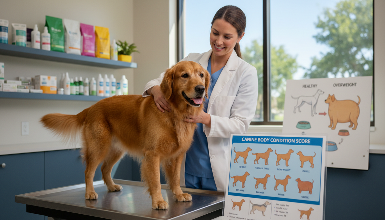 dog overfeeding indicators and visual body condition assessment