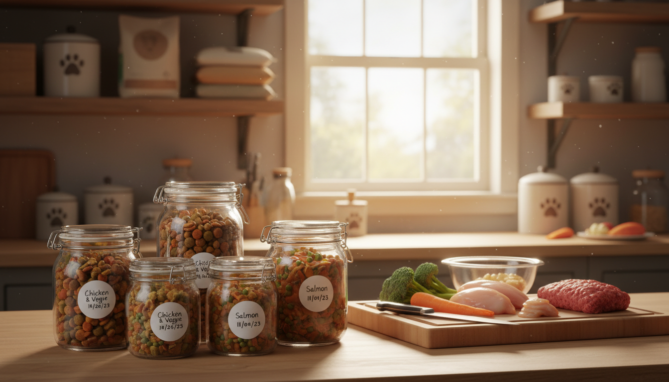 how to store homemade pet food