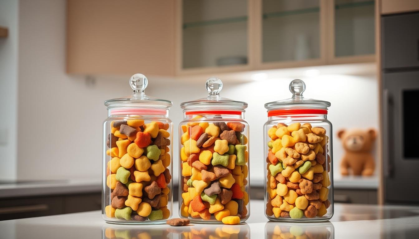 pet treat storage jars