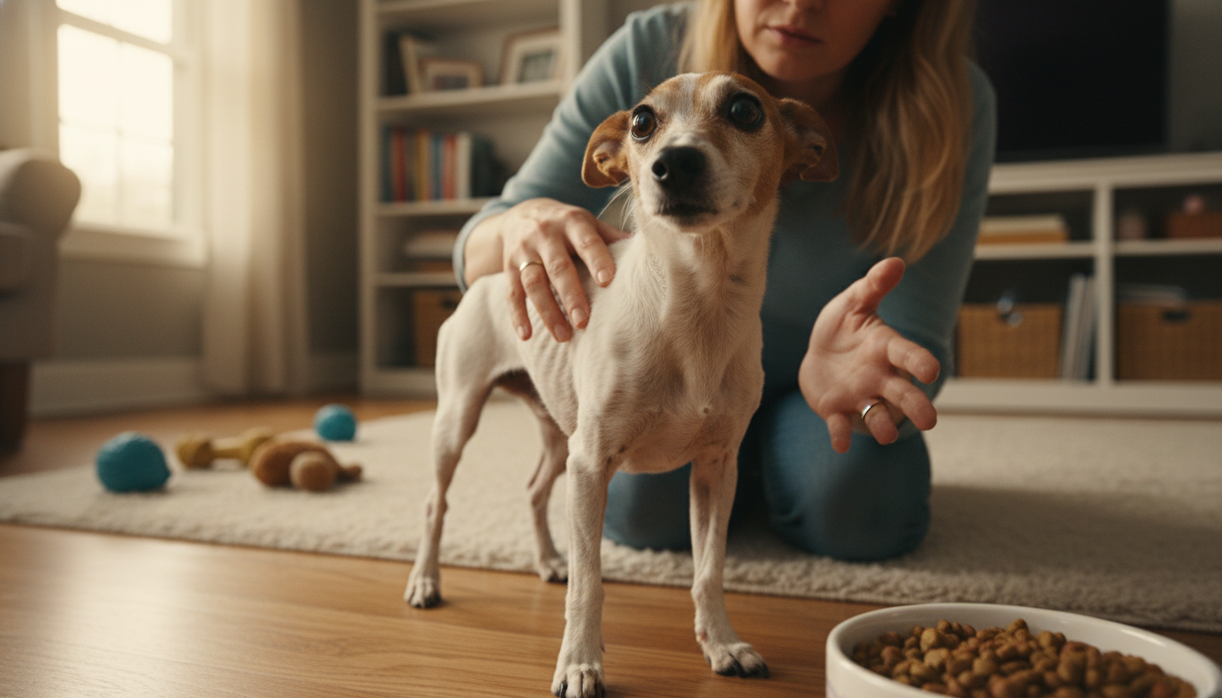 underweight pet warning signs visible ribs